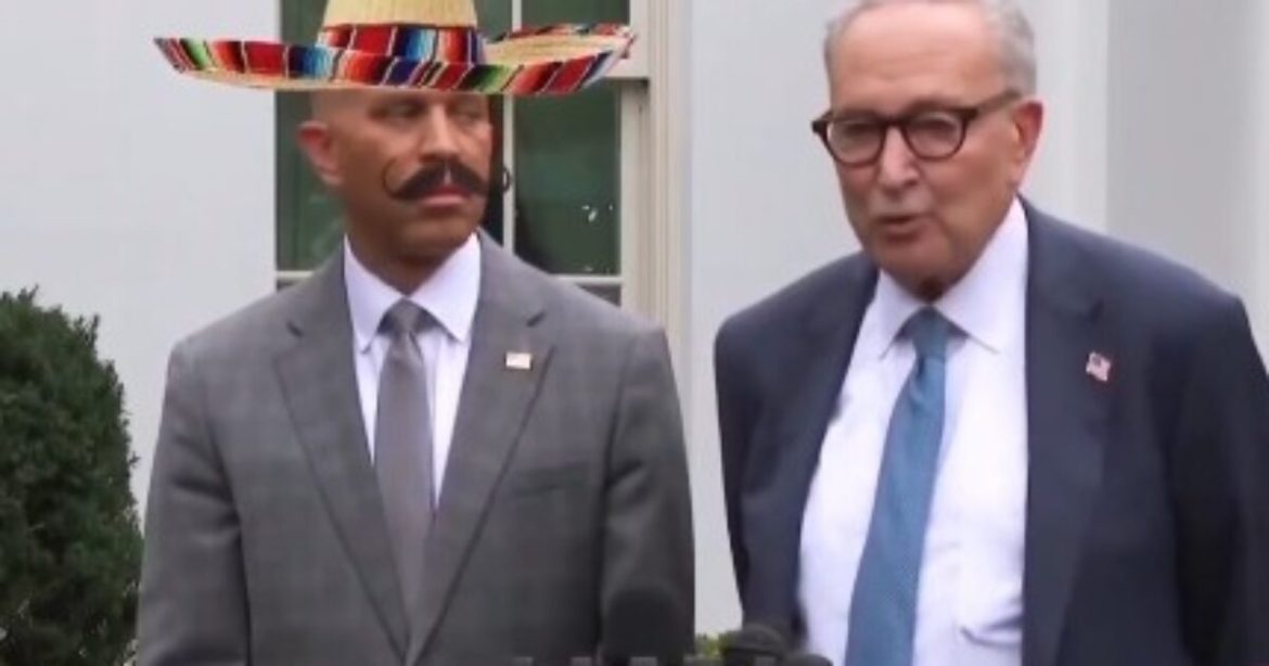 EPIC! Trump Posts Spoof Video of Hakeem Jefferies in Sombrero as Schumer Pushes Healthcare for Illegal Aliens (VIDEO) EPIC! Trump Posts Spoof Video of Hakeem Jefferies in Sombrero as Schumer Pushes Healthcare for Illegal Aliens (VIDEO)