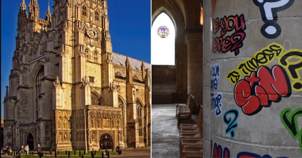 Church of England Allows ‘Marginalized Communities’ to Cover Historic Canterbury Cathedral in Grotesque Graffiti Church of England Allows ‘Marginalized Communities’ to Cover Historic Canterbury Cathedral in Grotesque Graffiti