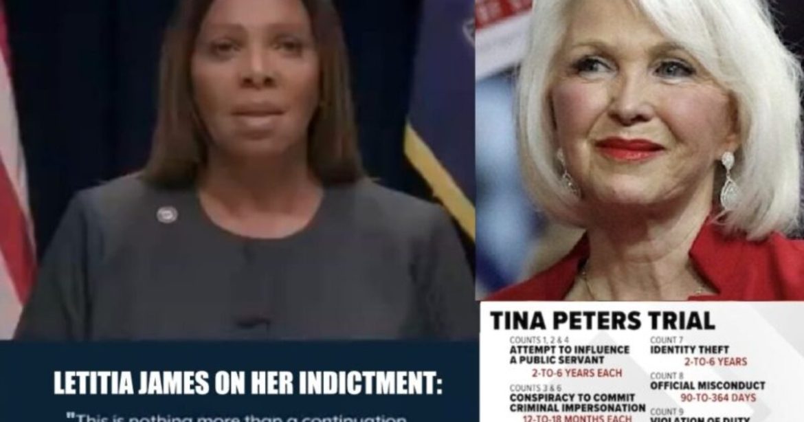 EXCLUSIVE: While Tina Peters Rots in Prison, MSM Paints Letitia James as a Victim of President Trump’s Revenge and Retribution EXCLUSIVE: While Tina Peters Rots in Prison, MSM Paints Letitia James as a Victim of President Trump’s Revenge and Retribution