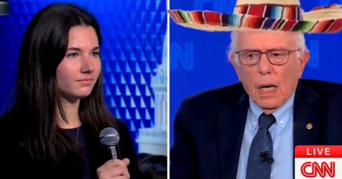 WATCH: Comrade Bernie Sanders Completely Falls Apart On CNN When Female Student Befuddles Him with a Great Question – Then the White House Piles on with a Sombrero Meme!