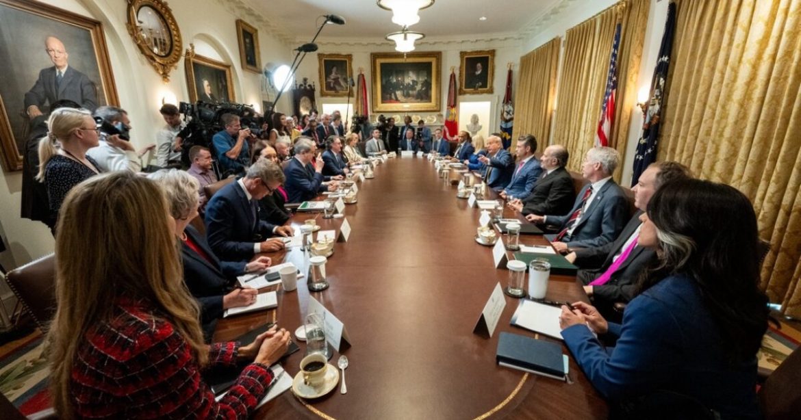 WATCH LIVE: President Trump Participates in Cabinet Meeting Amid Government Shutdown, Peace Progress in Gaza, and Leftist Sedition Over ICE Raids WATCH LIVE: President Trump Participates in Cabinet Meeting Amid Government Shutdown, Peace Progress in Gaza, and Leftist Sedition Over ICE Raids