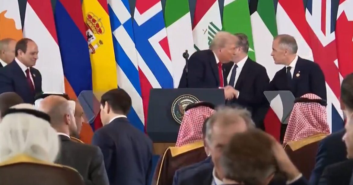 President Trump Caught on Hot Mic Teasing Canadian Prime Minister Mark Carney with a Jab at Trudeau (VIDEO)