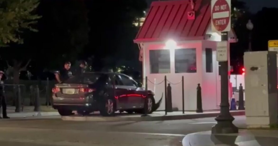 Driver Crashes Car Into Security Gate at White House – Suspect Arrested