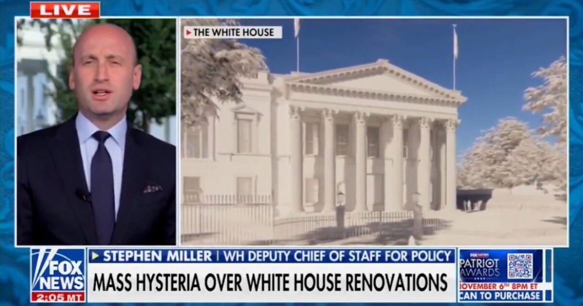 MUST WATCH: Stephen Miller NUKES Democrats For Hyperventilating Over Trump’s East Wing Renovation MUST WATCH: Stephen Miller NUKES Democrats For Hyperventilating Over Trump’s East Wing Renovation