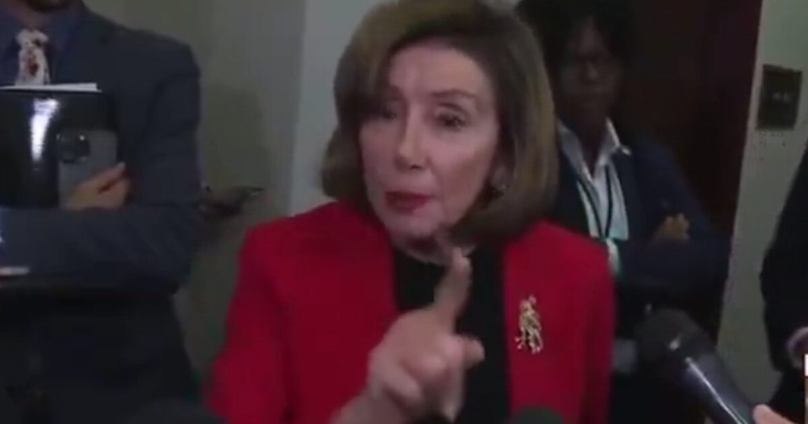 Pelosi Gets So Agitated Her Jewelry Rattles as She Snaps at Reporter Who Asked Her About AOC Telling GOP Senators to Directly Negotiate With Her Over Shutdown Pelosi Gets So Agitated Her Jewelry Rattles as She Snaps at Reporter Who Asked Her About AOC Telling GOP Senators to Directly Negotiate With Her Over Shutdown