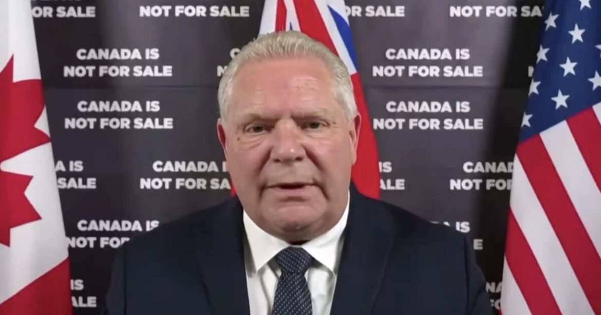 JUST IN: Ontario Premier Doug Ford Caves, Pulls Anti-Tariff Ad Campaign After Trump Ends Trade Negotiations with Canada JUST IN: Ontario Premier Doug Ford Caves, Pulls Anti-Tariff Ad Campaign After Trump Ends Trade Negotiations with Canada