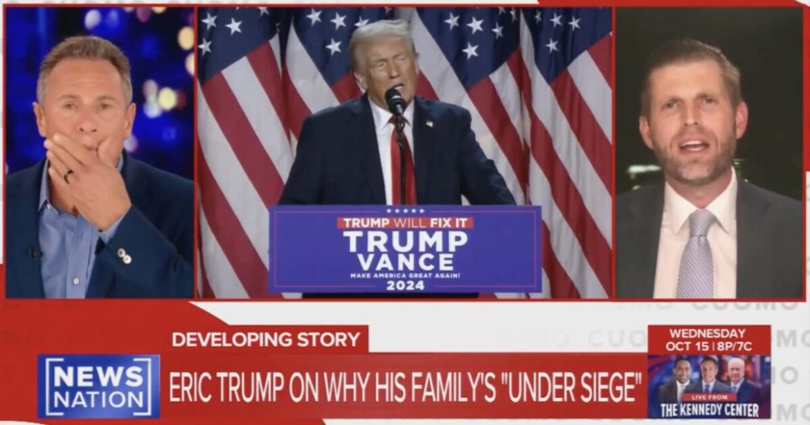 Eric Trump ERUPTS on Chris Cuomo LIVE On-Air — Drops a 3-Minute TRUTH BOMB That Leaves the Disgraced Ex-CNN Host STUNNED and SPEECHLESS (VIDEO) Eric Trump ERUPTS on Chris Cuomo LIVE On-Air — Drops a 3-Minute TRUTH BOMB That Leaves the Disgraced Ex-CNN Host STUNNED and SPEECHLESS (VIDEO)