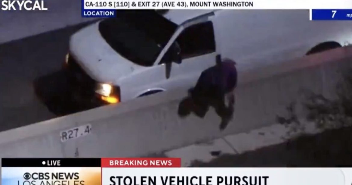 SHOCK VIDEO: Live California Police Chase Turns Tragic as Fleeing Suspect MOWED DOWN and KILLED by Passing Car