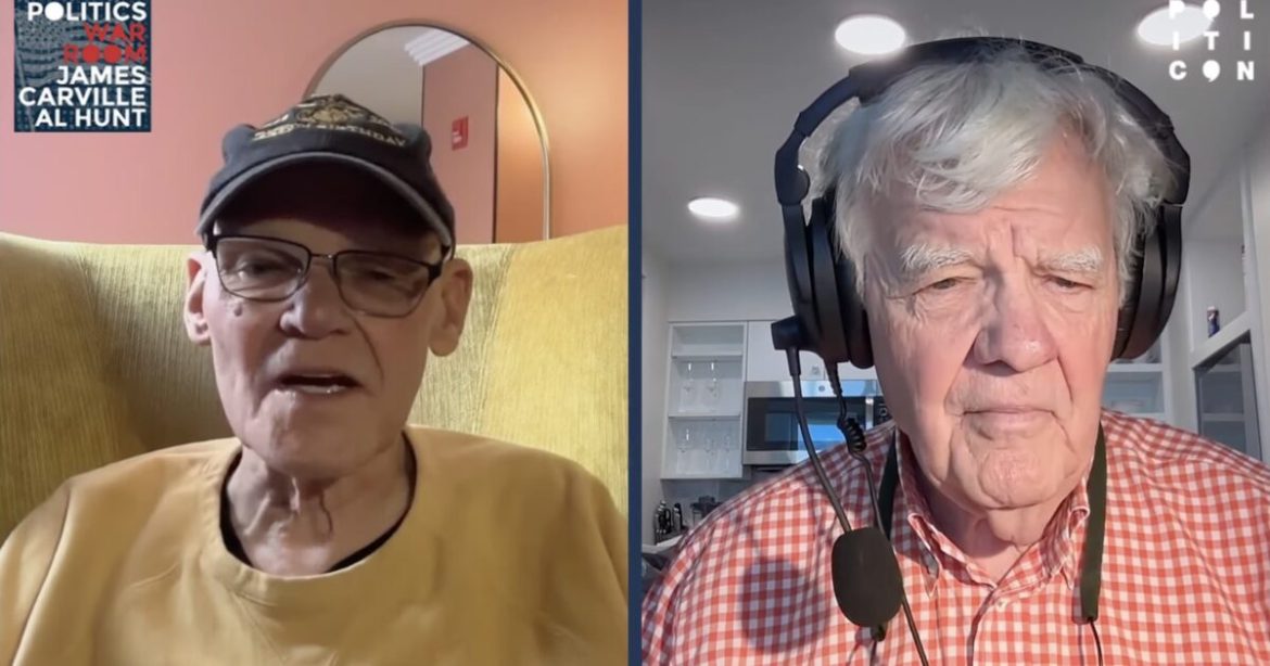 Unhinged Democrat Strategist James Carville Fantasizes About Trump “Collaborators” Being Shaved, Forced Into Orange Jumpsuits, Paraded Down Pennsylvania Avenue, and Spat On by the Public