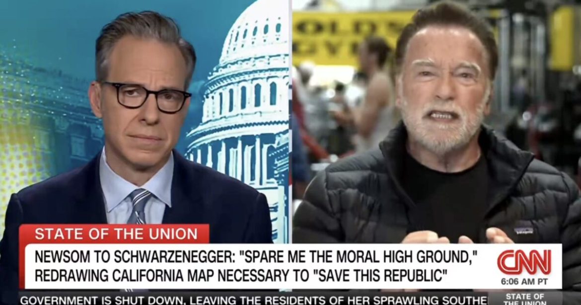 Former California Gov. Arnold Schwarzenegger SLAMS Gavin Newsom’s Democrat Gerrymandering Scheme — ‘There’s No Such Thing as Temporary, That’s Fantasy’ Former California Gov. Arnold Schwarzenegger SLAMS Gavin Newsom’s Democrat Gerrymandering Scheme — ‘There’s No Such Thing as Temporary, That’s Fantasy’