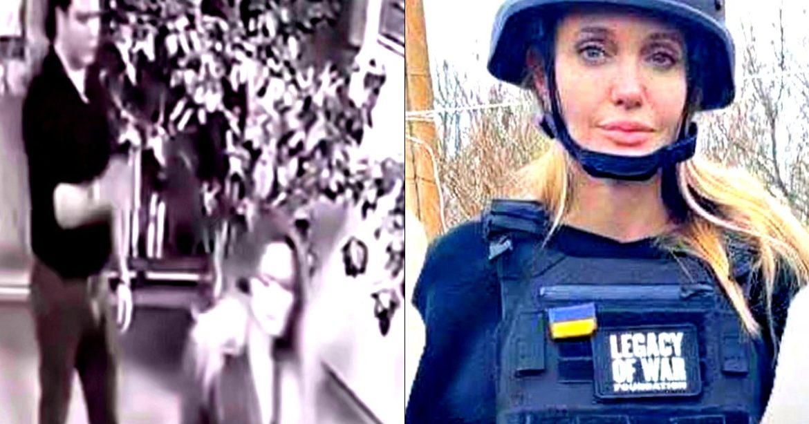 Liberal Actress Angelina Jolie Makes Unannounced Visit to Ukraine, and Watches Her Bodyguard Get Instantly Mobilized for the Front (VIDEOS)