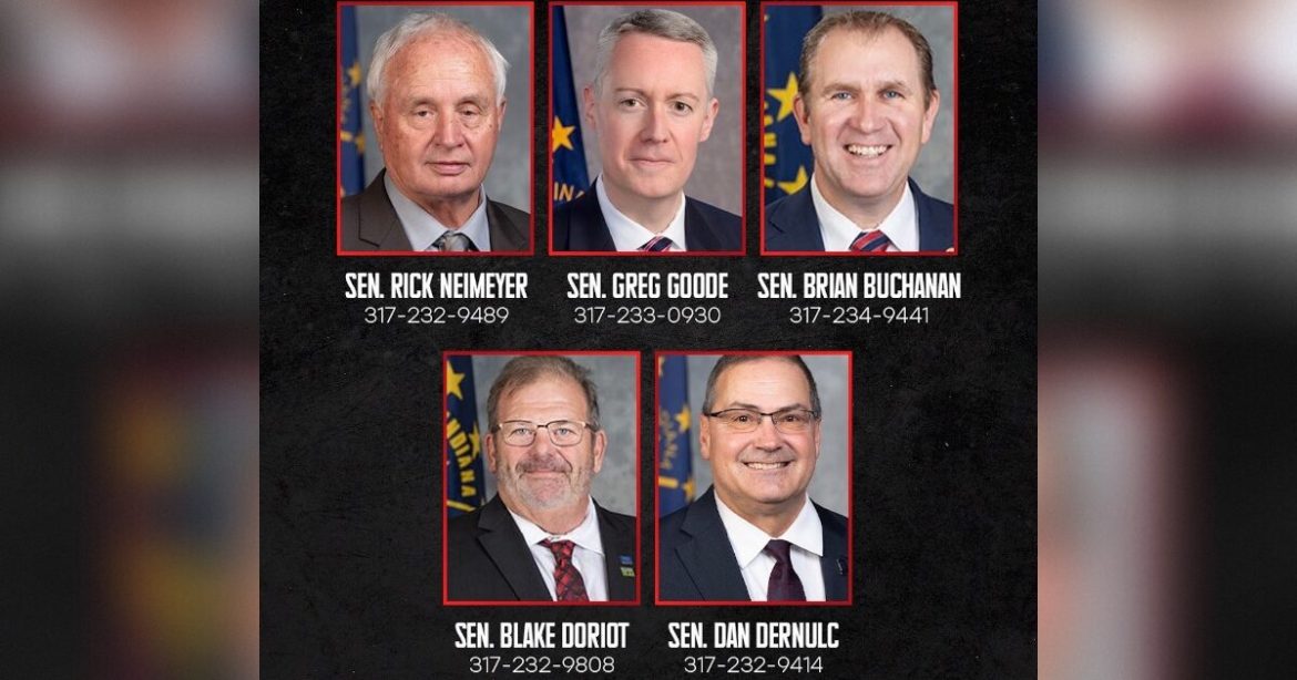 Meet the FIVE SPINELESS RINO Indiana State Senators Who Are Blocking Redistricting in a Deep-Red State Trump Won by 19 Points