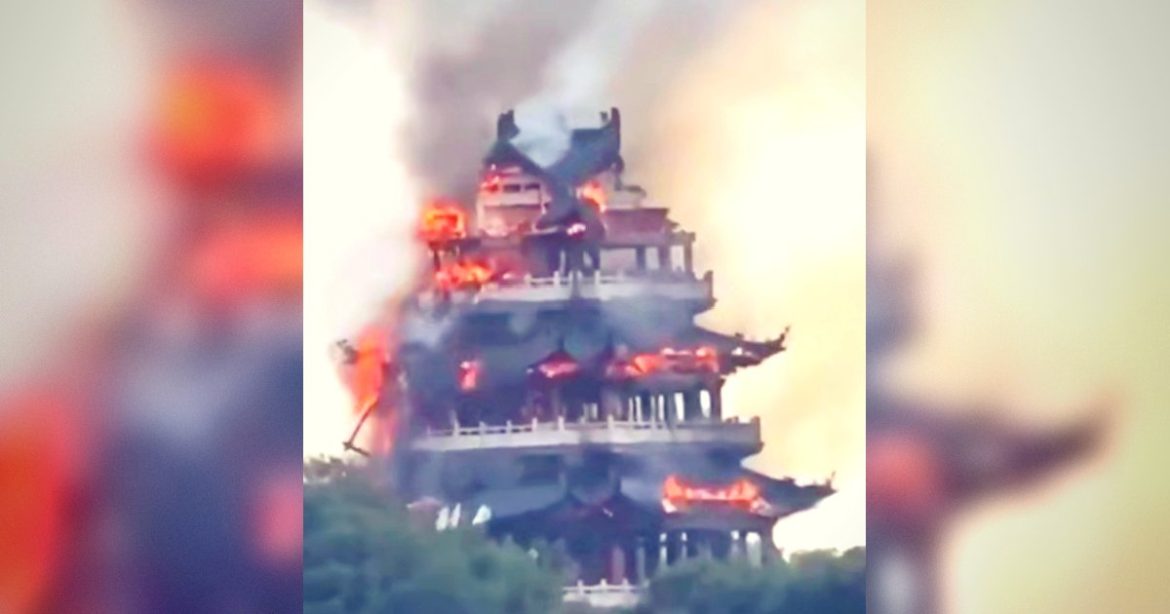 WATCH: 1,500-Year-Old Yongqing Temple in China Is Totally Consumed by Flames