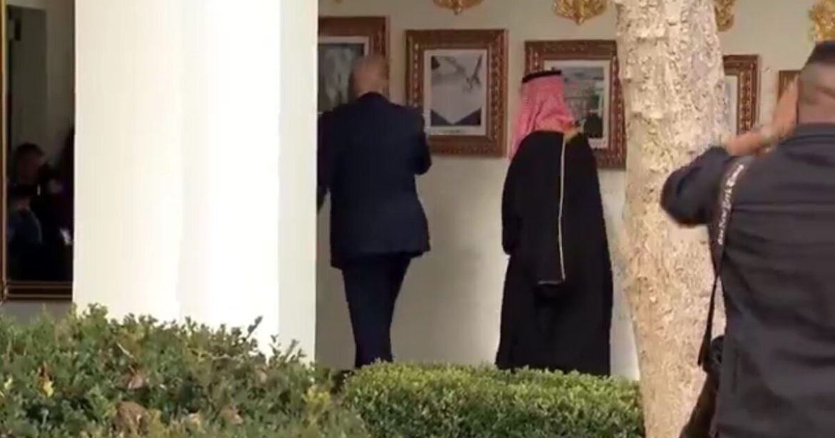 EPIC! President Trump Walks Saudi Prince Next to Presidential Walk of Fame, Shows Him Biden’s Autopen Portrait (VIDEO)
