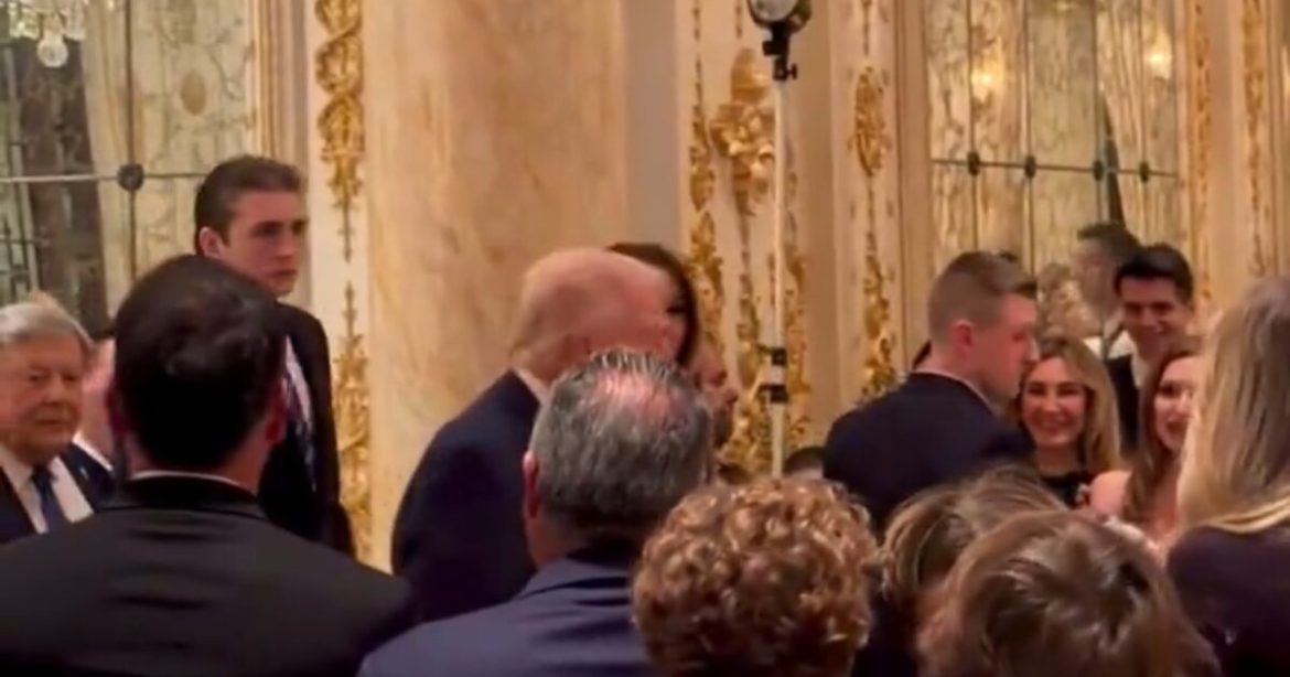 GOING VIRAL: Barron Trump Towers Over President and First Lady Melania at Thanksgiving Dinner (VIDEO)