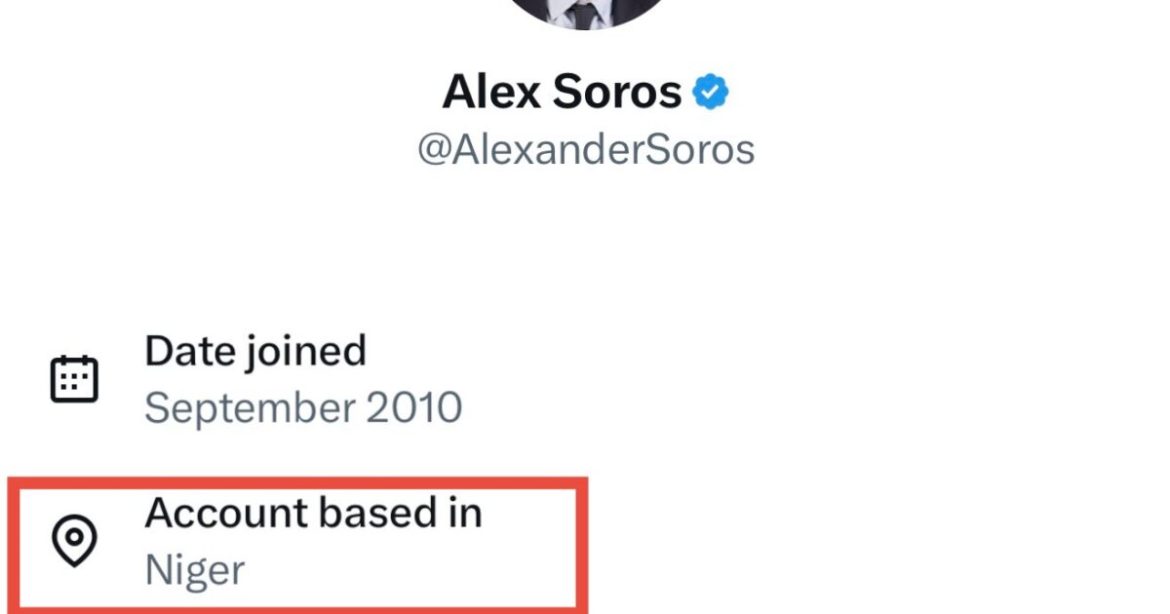Alex Soros Fled to Niger? Soros’s IP Address REVEALED by New X Feature – Niger Does Not Extradite to the US