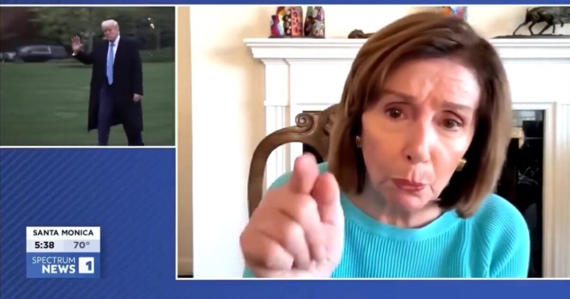 Pelosi FLIPS OUT When President Trump Appears on Screen During Discussion on Schumer Shutdown (VIDEO)