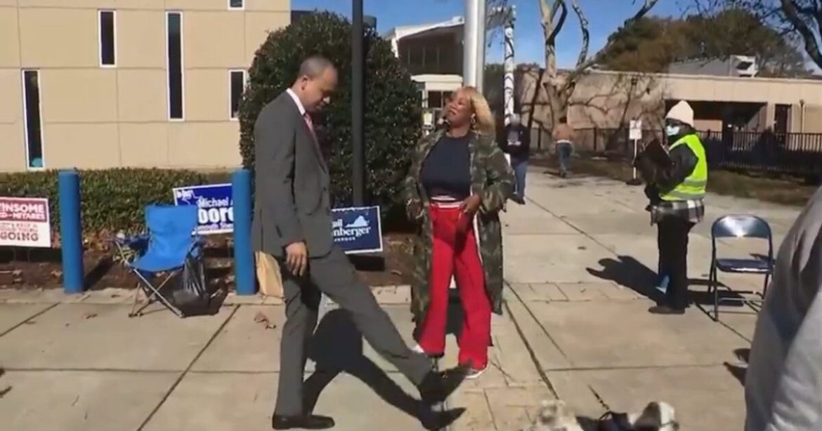 WHOA! Jay Jones Tries to Kick a Dog Outside Virginia Polling Place (VIDEO)