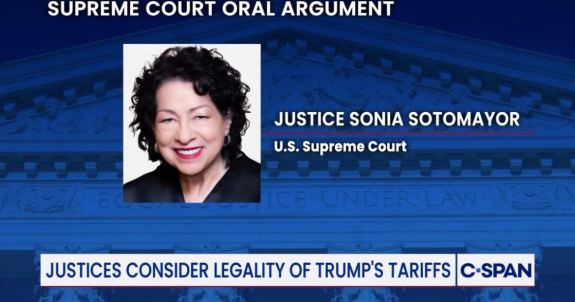 Sotomayor SNAPS at DOJ Solicitor General John Sauer and Rudely Interrupts Him During Oral Arguments on Trump Tariffs Case (AUDIO)