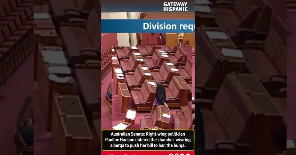 Australian Senate: Pauline Hanson entered the chamber wearing a burqa