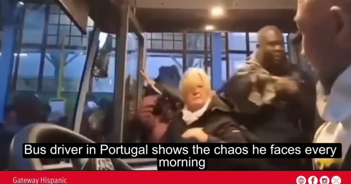 Bus Driver in Portugal shows the Mass Chaos He Faces Every Morning