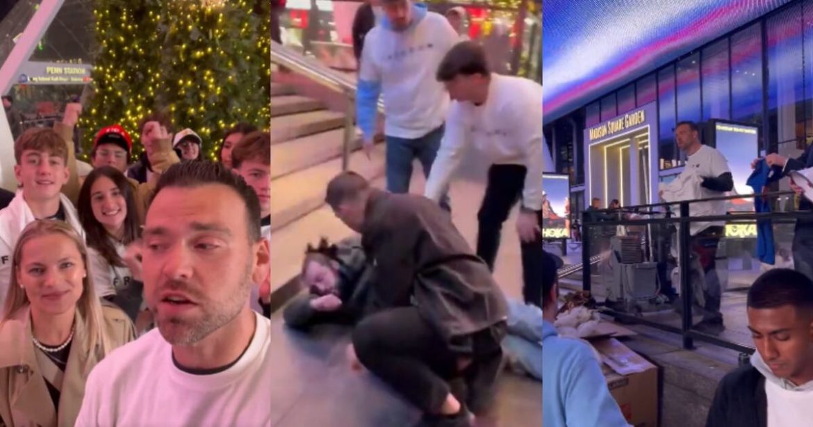 Jack Posobiec Helps Save a Life as TPUSA Hands Out 3,000 ‘FREEDOM’ Shirts Outside Madison Square Garden (VIDEOS)