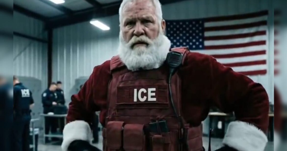 ICE Releases AI Video Showing Santa Claus Deporting Illegal Immigrants (VIDEO)