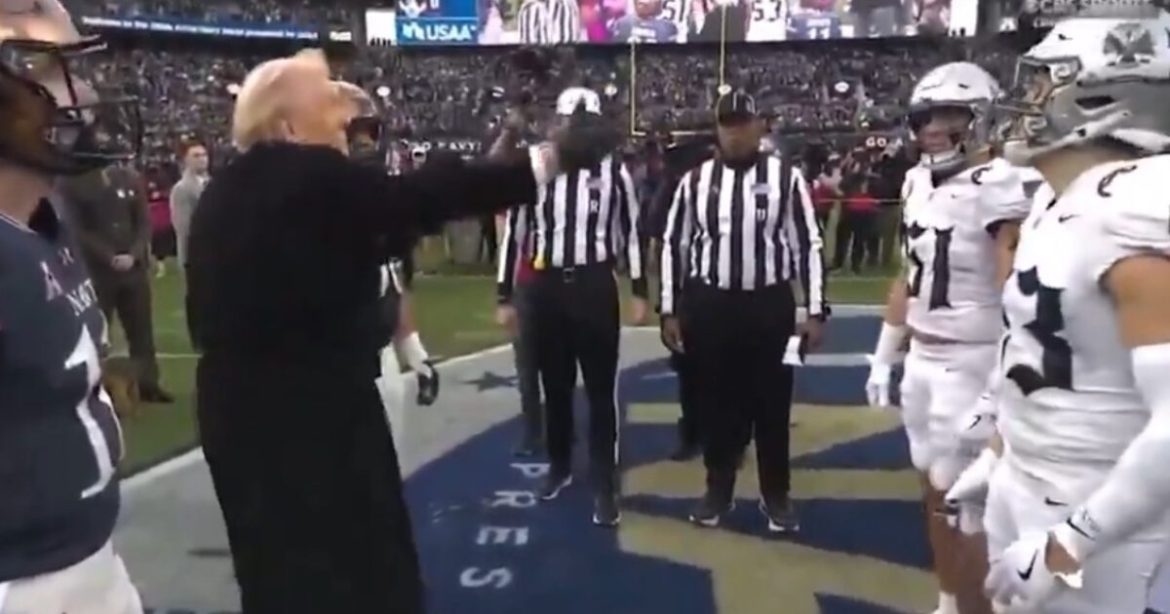 GOING VIRAL: Crowd Goes Wild After President Trump Performs Coin Toss at Army-Navy Game (VIDEO)