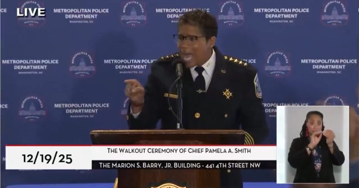 “To My Haters… F You!” – Outgoing DC Police Chief Goes on UNHINGED Screaming Meltdown During Walkout Ceremony (VIDEO)