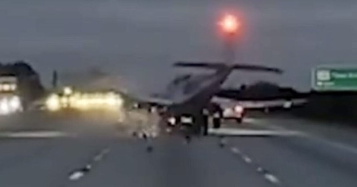 WHOA: Two Planes Crash Land on Florida Roads – One Plane Lands ON TOP of Car on Highway After Engine Failure (VIDEO)