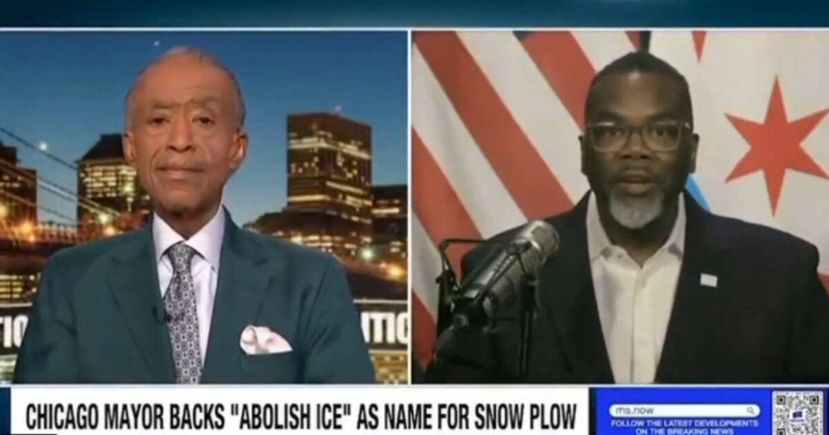 WATCH: Far-Left Chicago Mayor Endorses Naming City Snow Plow ‘Abolish ICE’ During Interview with Al Sharpton