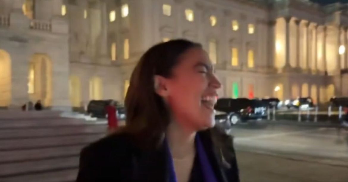 WATCH: AOC Cackles Maniacally as She Declares She Would ‘Stomp’ Vance in a Presidential Election