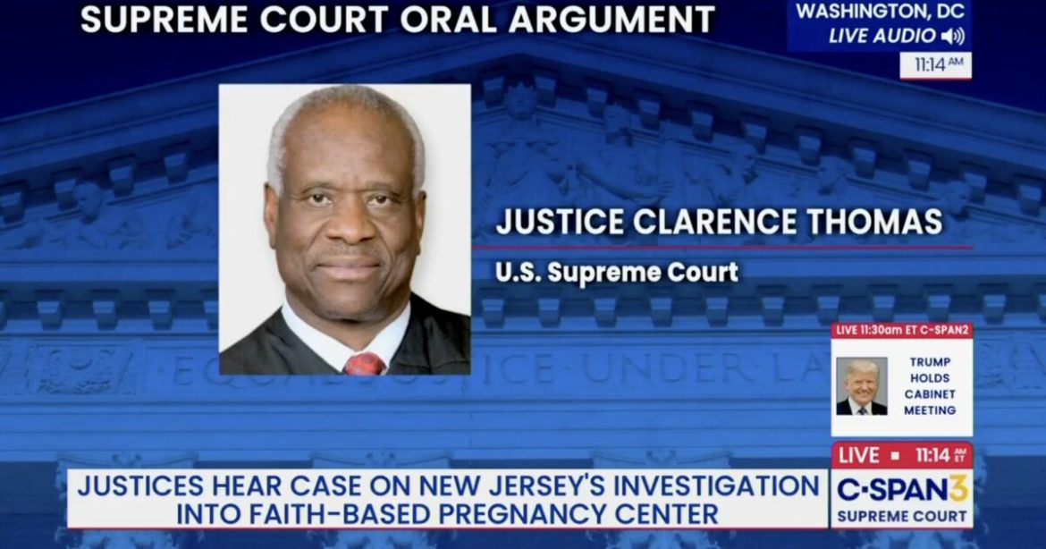 WEAPONIZATION EXPOSED: Justice Thomas Corners New Jersey AG’s Counsel — Confirms Subpoena for Pro-Life Donors Issued Even Though NO ONE Complained
