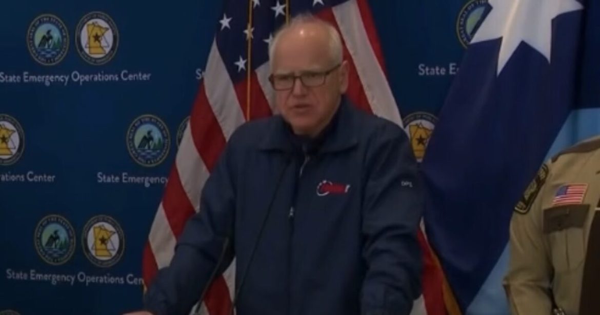 JUST IN: Tim Walz Says He’s Preparing “Log of Evidence” to Prosecute ICE Following CPB Shooting of Amed Man, Says Minnesotans are Protesting “Peacefully” Without Mentioning Ongoing Riots and Attempted Massacre (VIDEO)