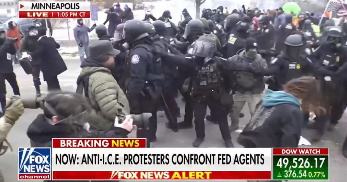 Anti-ICE Protestors Clash with Federal Law Enforcement in Minneapolis After Walz Blames Trump For Riots (VIDEO)