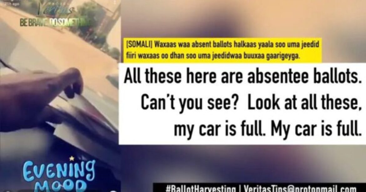 Flashback: Ilhan Omar Linked to Minnesota Ballot Harvesting Scheme – Somalis Paid Cash for Their Ballots