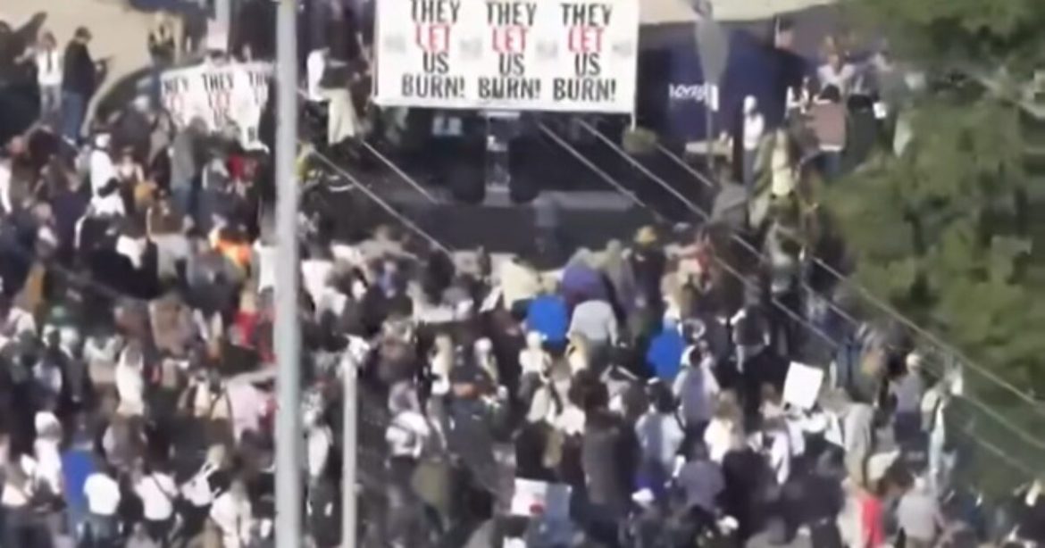 Thousands Protest in Pacific Palisades a Year After Fires With No Rebuilding: ‘They Let Us Burn’ (VIDEO)