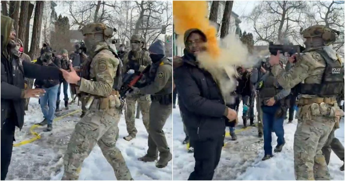 WATCH: ICE Agent Nails Rioter in the Face With a Pepperball at Close Range as Chaos Erupts in Minnesota