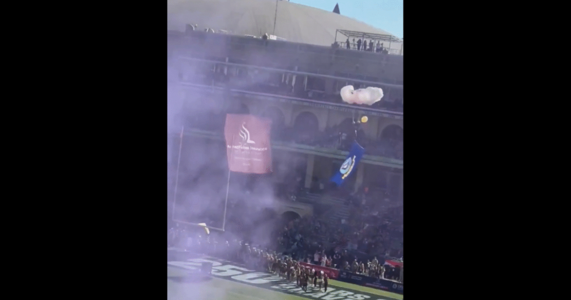GOING VIRAL: Parachutist Hits Field Goal Net Before Falling into Crowd at Armed Forces Bowl (VIDEO)