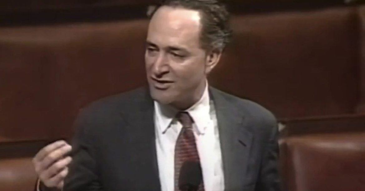 WATCH: “Let’s Admit the Truth” – Chuck Schumer who Claims the SAVE Act is “Jim Crow 2.0” EXPOSED Railing Against Immigration Fraud, Demanding Voter ID and Proof of Citizenship on House Floor in 1996