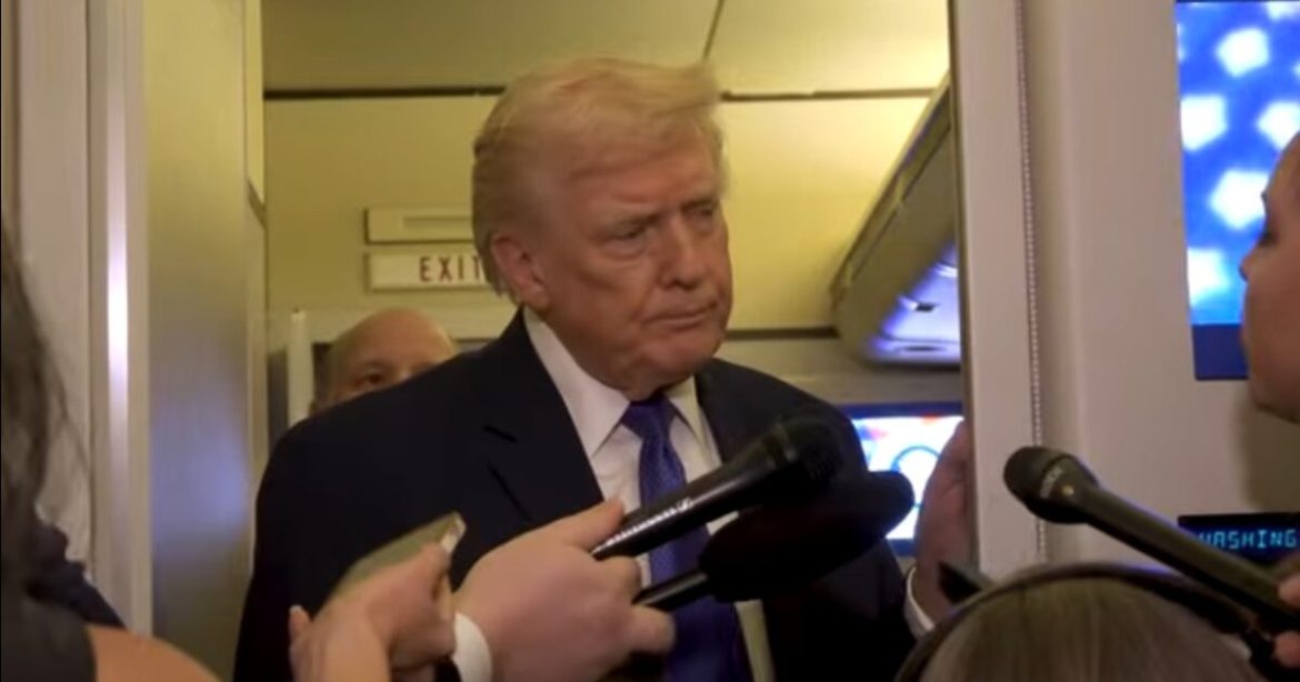 Trump Zings Washington Post Reporter During Press Gaggle Aboard Air Force One (VIDEO)