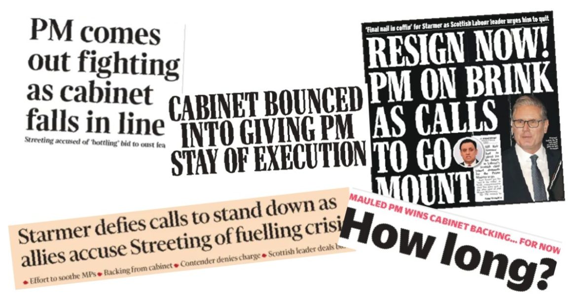 Failing British PM Starmer Hanging To Power – For Now – As Scottish Labour Leader Calls for His Resignation