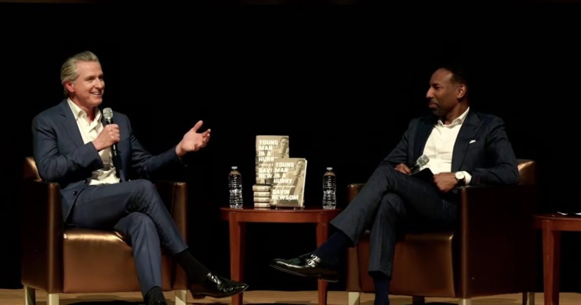CA Gov. Gavin Newsom Makes Awkward and Offensive Gaffes in Atlanta — Claims, “I’m Like You… I’m a 960 SAT Guy… I Can’t Read,” to Black Moderator and Predominantly Black Crowd During Book Tour Event