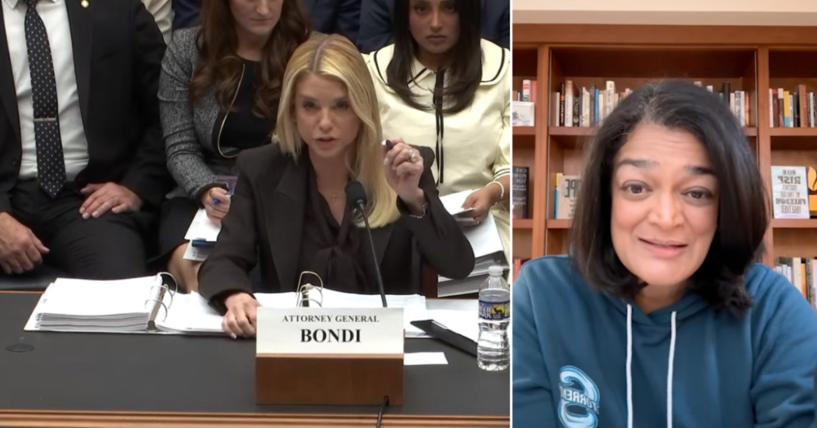 Squad Member Rep. Jayapal LOSES IT After Pam Bondi Brings Epstein Search List to Hearing