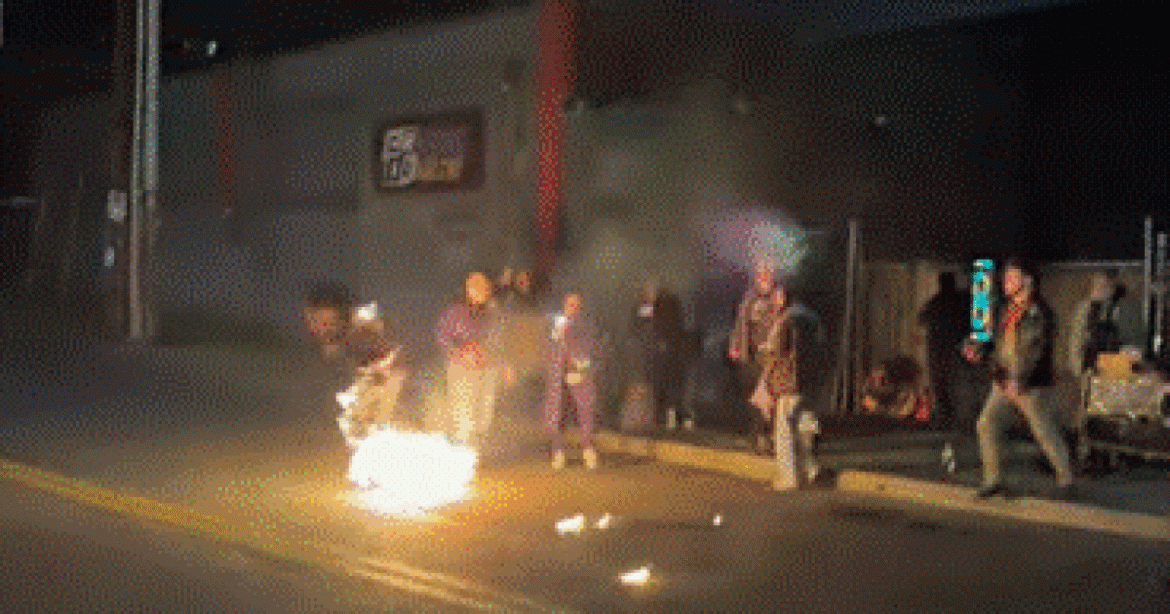 Anti-ICE Thug Receives Instant Karma While Trying Set US Flag on Fire During Protest in Portland (VIDEO)