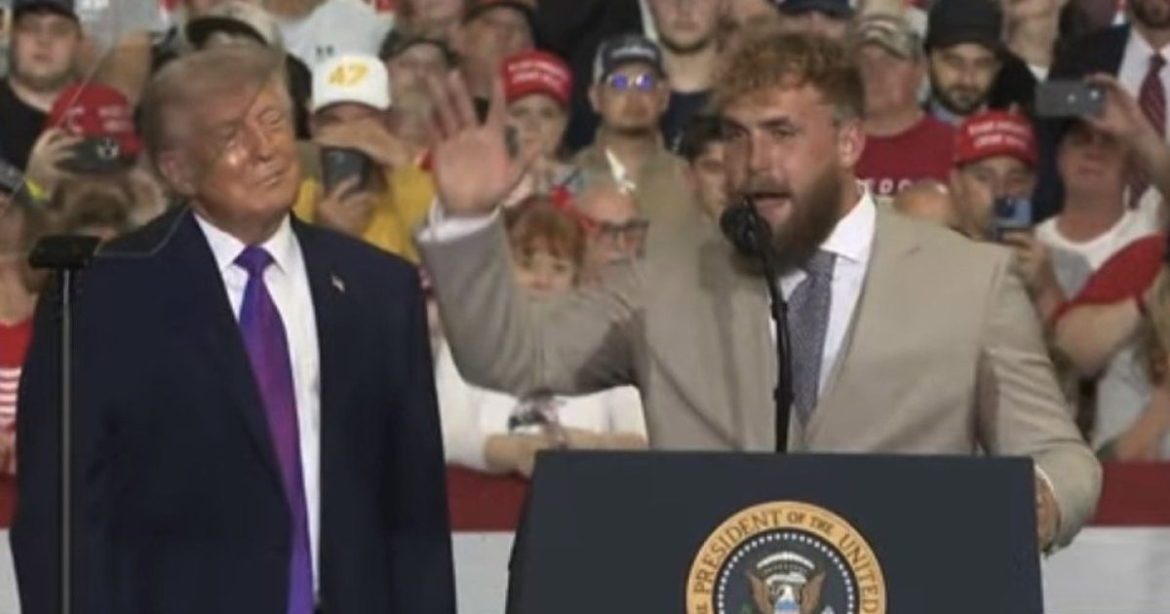 WATCH: Trump Predicts that Boxer and YouTube Star Jake Paul to Run for Office During Rally in Hebron, KY – “You Have My COMPLETE AND TOTAL ENDORSEMENT!”