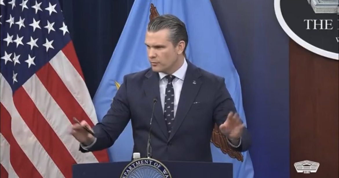 (VIDEO) War Sec Pete Hegseth Asked About Tucker Carlson’s Criticism of War in Iran