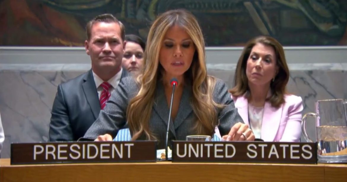 First Lady Melania Presides Over UN Security Council Meeting, Honors Fallen Heroes (VIDEO)