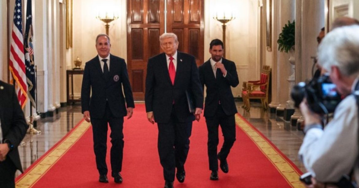 Football Legend Lionel Messi and Inter Miami CF Team Meet with President Donald Trump in the White House